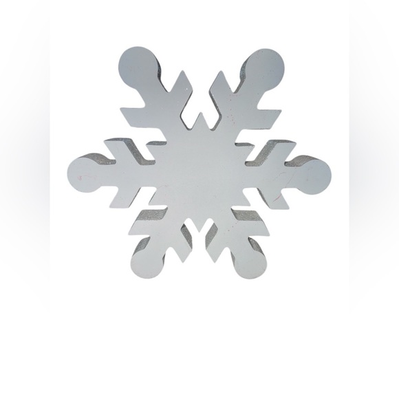 "Believe” Glitter Snowflake Tabletop Decor - Picture 2 of 3